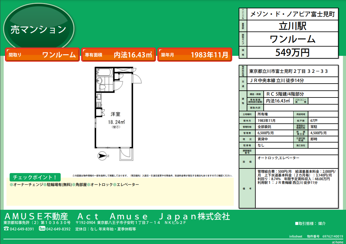 八王子　投資　マンション